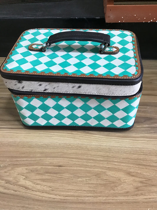 Turq Checkered Large Jewelry