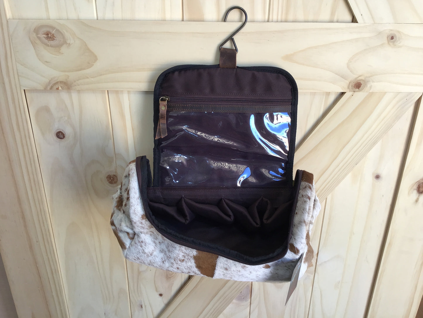 Large Cowhide Toiletry Bag