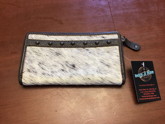 Zipper Cowhide Wallet