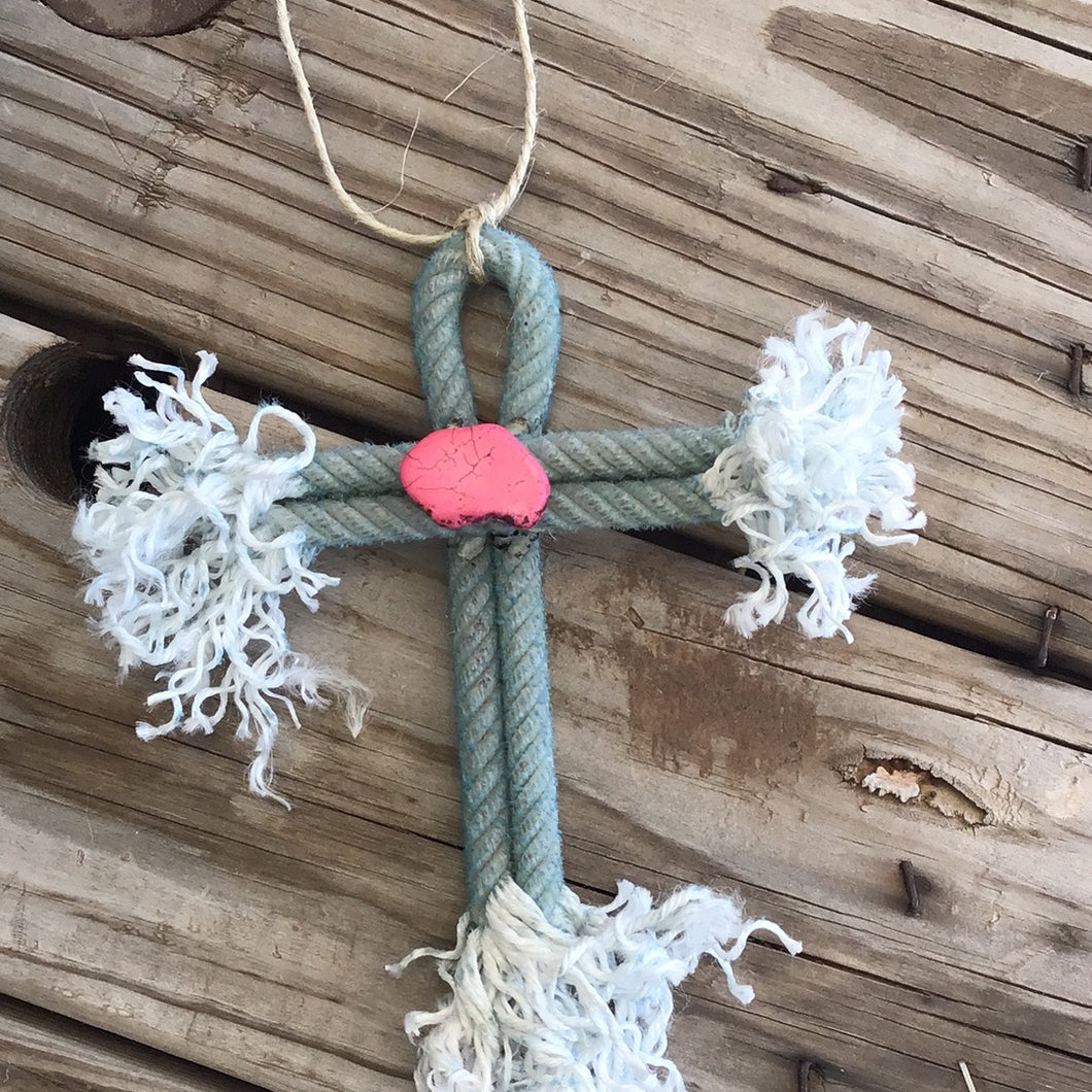 Rope Cross With Stones