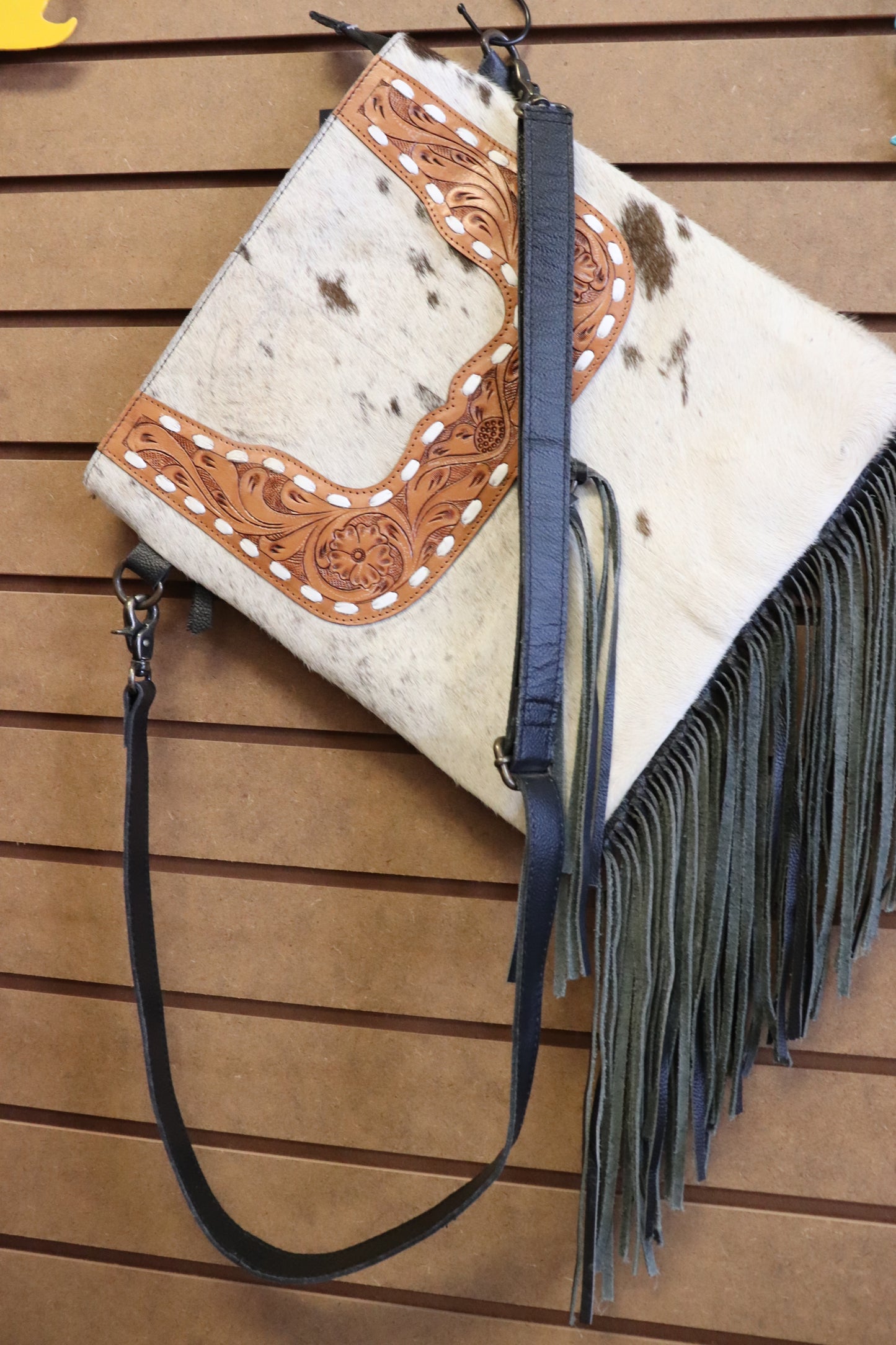 CC Cowhide Buck stitch Crossbody