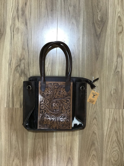 CC Cowhide/ Tooled Shoulder Purse