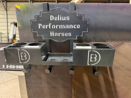 4 Cup Rodeo Racks W/ Shelf