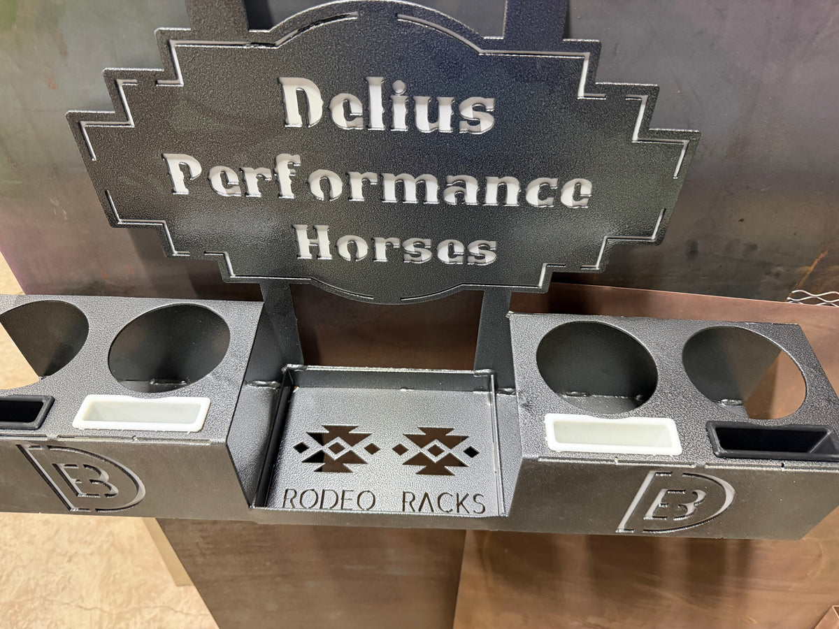 4 Cup Rodeo Racks W/ Shelf