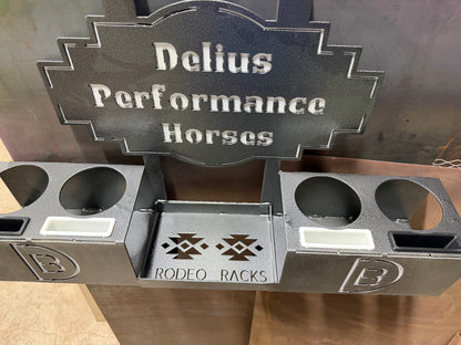 4 Cup Rodeo Racks W/ Shelf