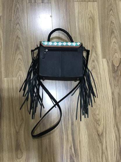 Checkered Fringe Crossbody