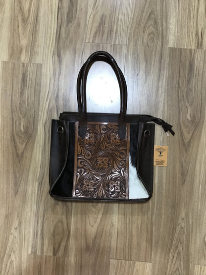 CC Cowhide/ Tooled Shoulder Purse