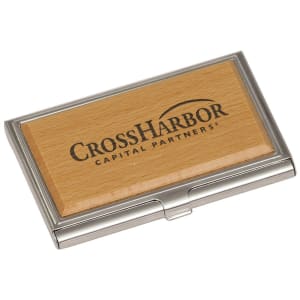 ARC Metal/ Wood Business Card Holder