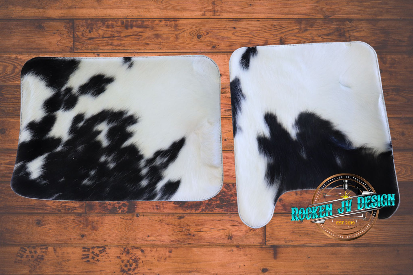 Authentic Cowhide Bath Mat Set